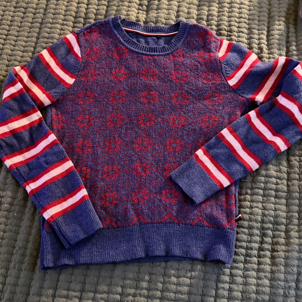 ✨ Tommy Hilfiger Fair Isle Stripe Sweater – Women’s Size S